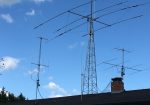 TA-53-M Antenna on an 18' Glenn Martin tower - The antenna, rotor, and tower in the center are for sale.